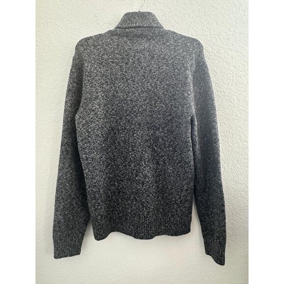 Old Navy Knit Sweater Mens‎ M Gray Shawl Collar Button Fall Academia Grandpacore - Picture 2 of 8